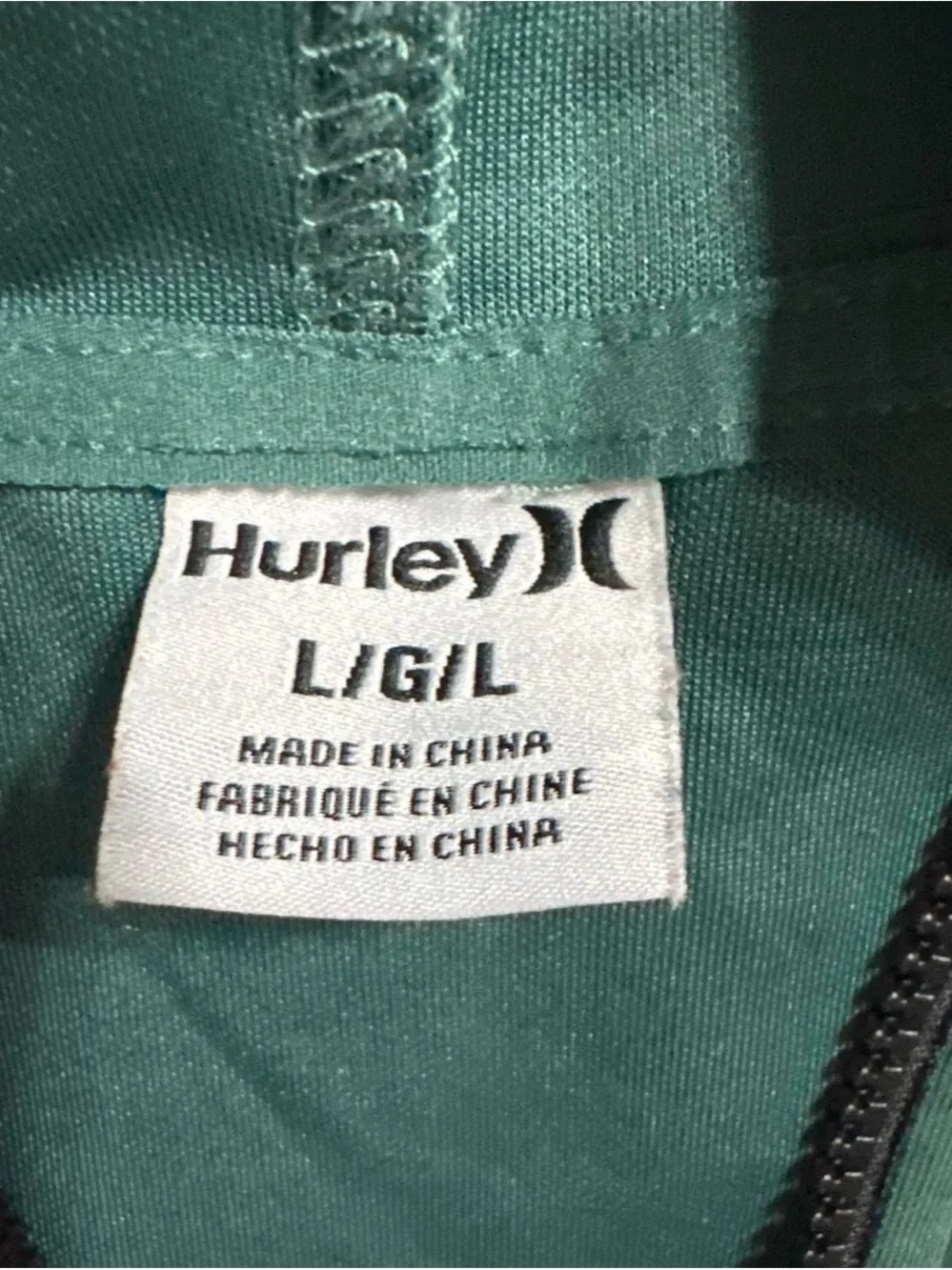 Hurley Deep Teal Full-Zip Hoodie